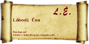 Lábodi Éva névjegykártya